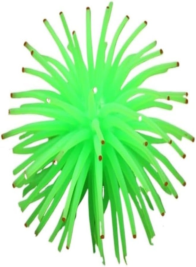 WinldMonmo Artificial Sea Anemone Aquarium Decorations, Silicone Coral Plant, Green, Fish Tank Ornaments, Underwater Decor - Image 1